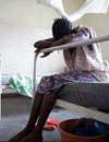 Congolese woman in clinic